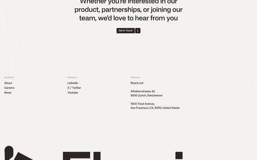 Footer section preview