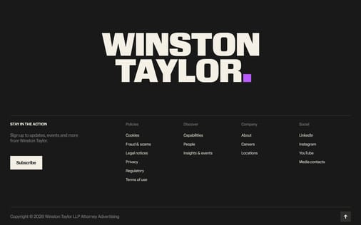 Footer section preview