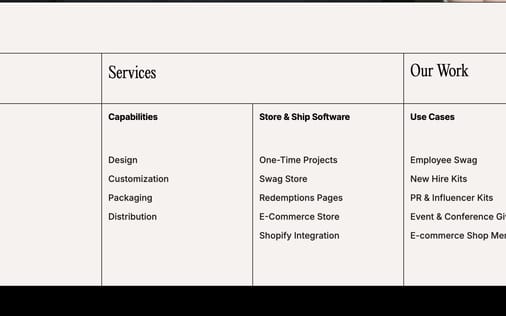 Footer section preview
