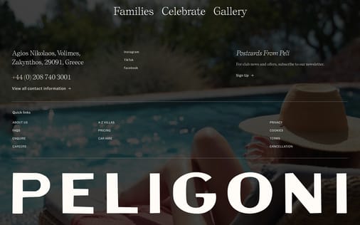 Footer section preview