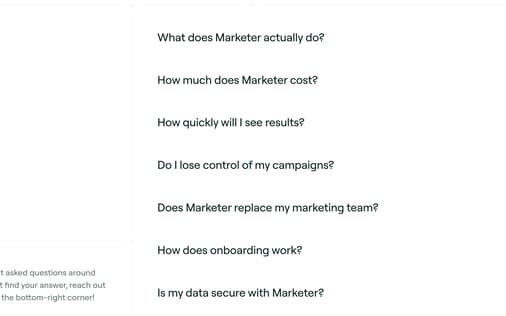 FAQ section preview