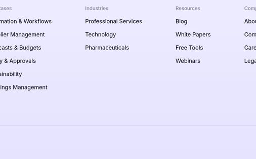 Footer section preview