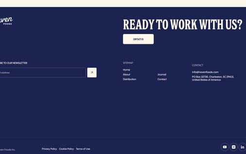 Footer section preview