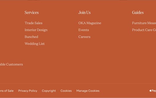 Footer section preview