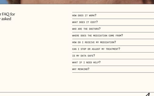FAQ section preview