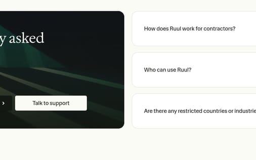 FAQ section preview