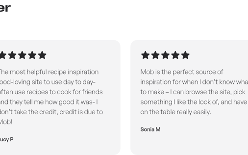 Testimonials section preview