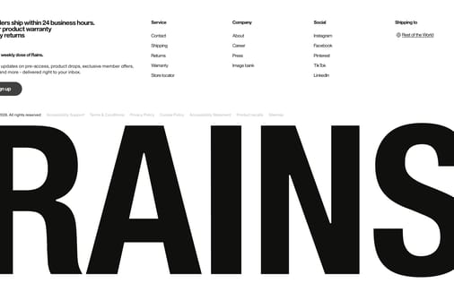 Footer section preview