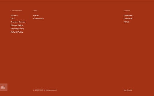 Footer section preview