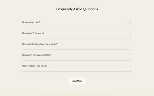 FAQ section preview
