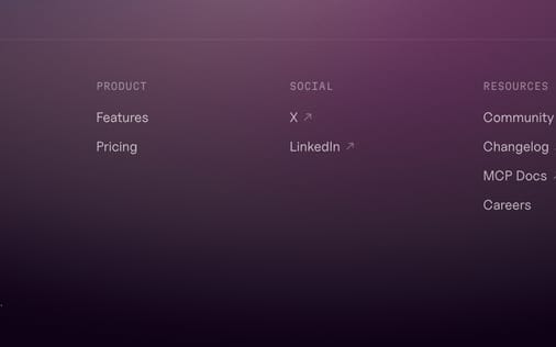 Footer section preview