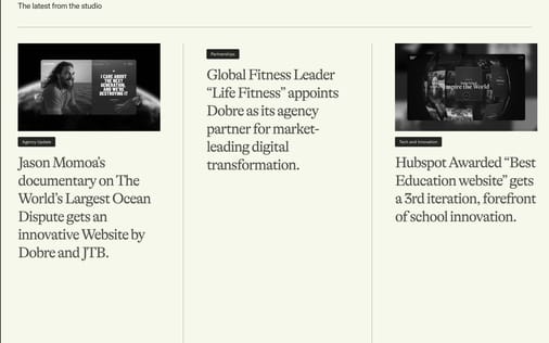 Blog section preview