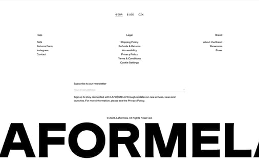 Footer section preview