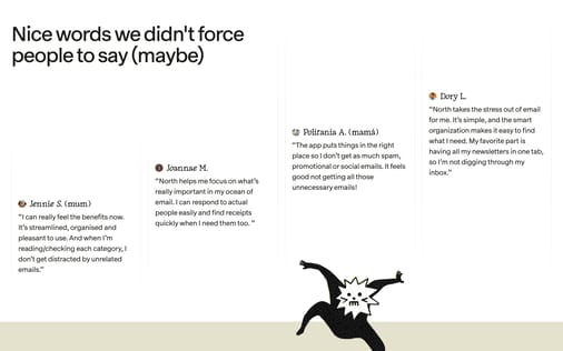 Testimonial section preview