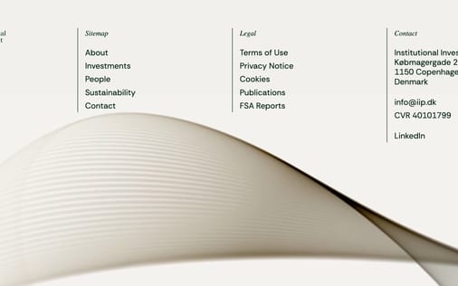 Footer section preview