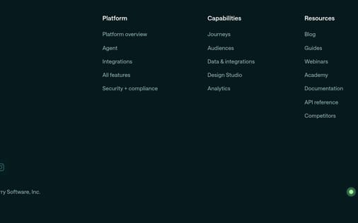 Footer section preview