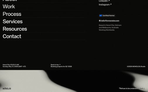 Footer section preview