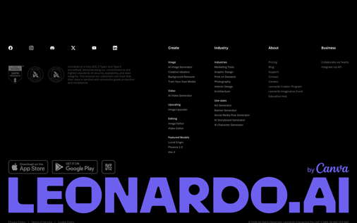Footer section preview
