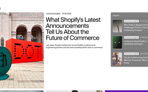 Blog section preview