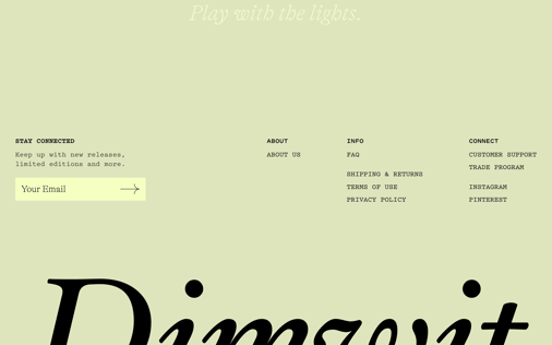 Footer section preview