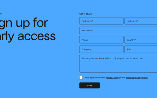 Footer section preview