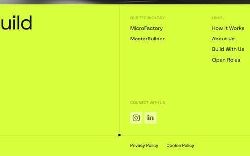 Footer section preview