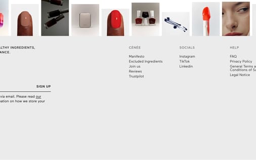 Footer section preview