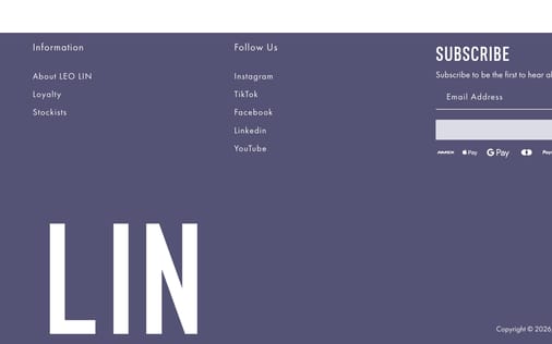 Footer section preview