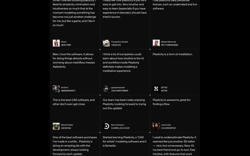 Testimonial section preview
