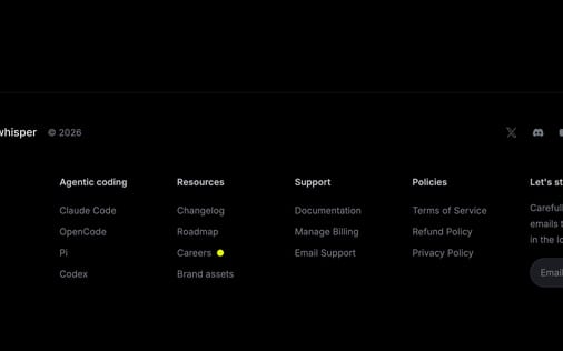 Footer section preview