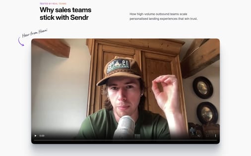 Testimonial section preview