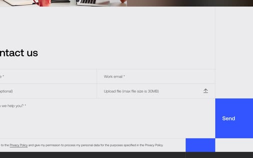 Contact section preview