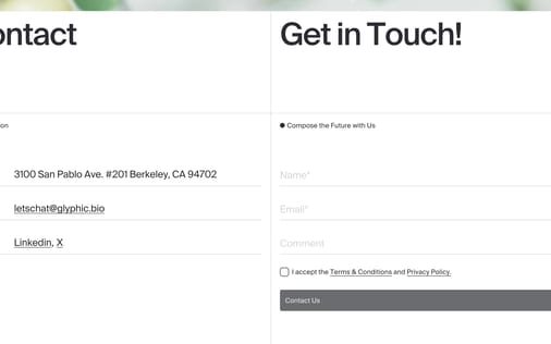 Contact section preview