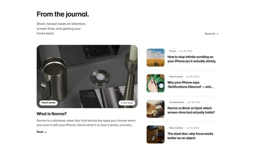 Blog section preview