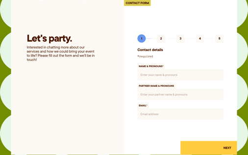 Contact section preview