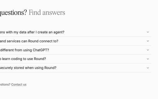 FAQ section preview