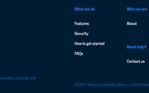 Footer section preview