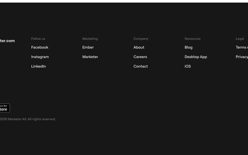 Footer section preview