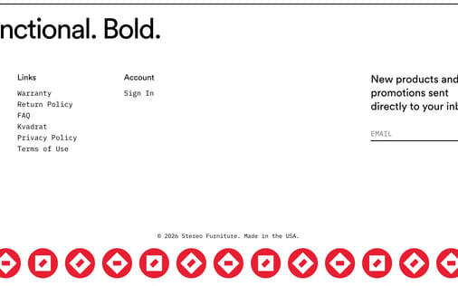 Footer section preview