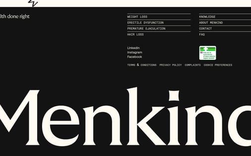 Footer section preview