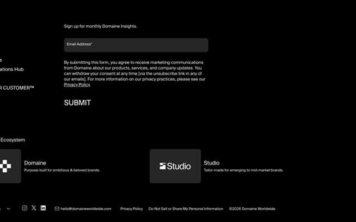Footer section preview