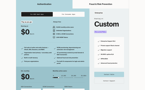 Pricing section preview