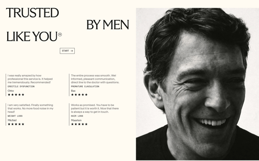 Testimonial section preview