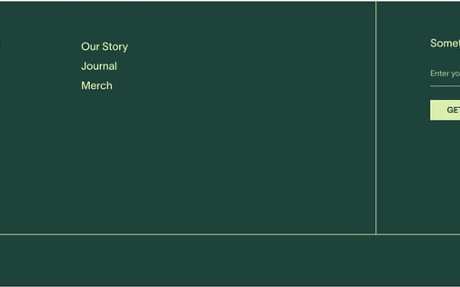 Footer section preview