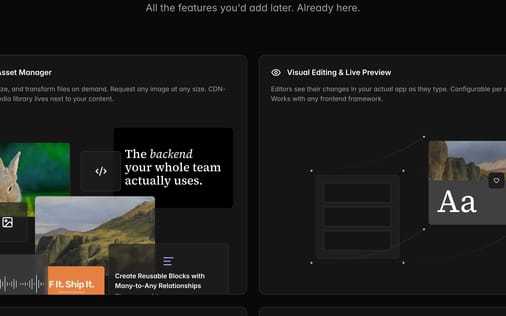 Feature section preview