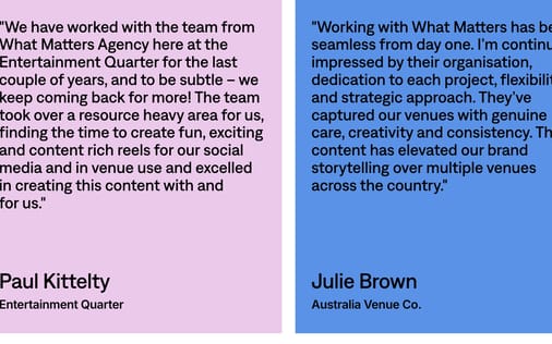Testimonial section preview