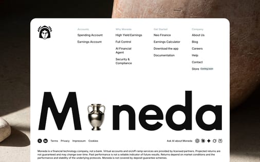 Footer section preview