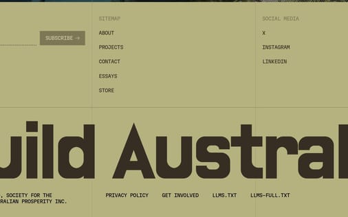 Footer section preview