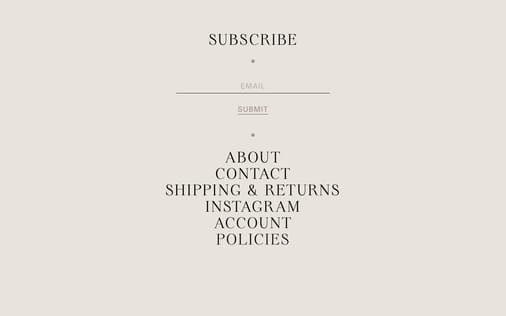 Footer section preview