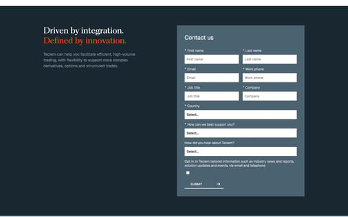 Contact section preview